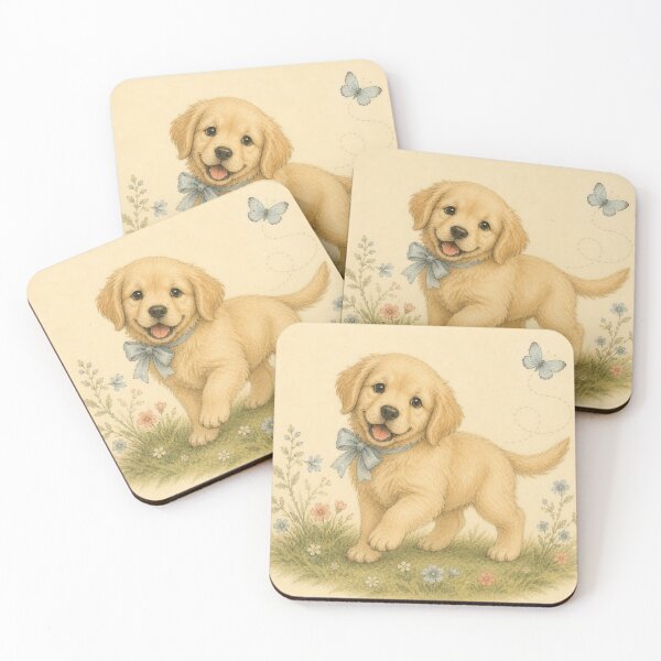 Item preview, Golden Retriever Puppy Dog Floral Baby Nursery Room designed and sold by DogGonePeople.