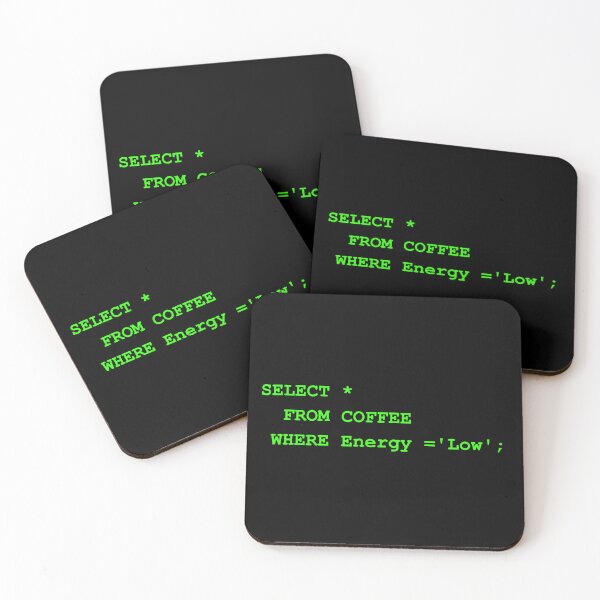 Item preview, SELECT FROM Coffee SQL Database Funny Data Analysis & Accounting Design. designed and sold by spreadsheetcafe.