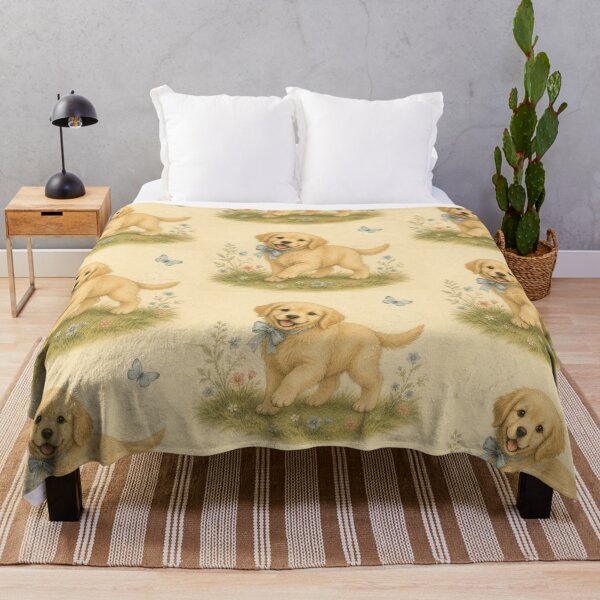 Item preview, Golden Retriever Puppy Dog Floral Baby Nursery Room designed and sold by DogGonePeople.