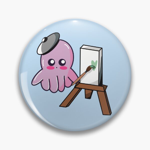Item preview, Painting Octopus - Kawaii Octopus Artist Illustration designed and sold by SoftBiteArt.