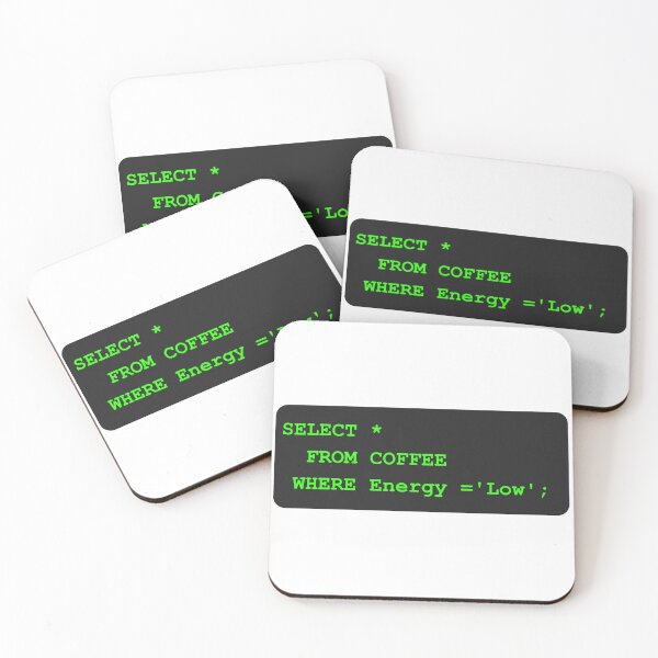 Item preview, SELECT FROM Coffee SQL Database Funny Data Analysis & Accounting Design. designed and sold by spreadsheetcafe.