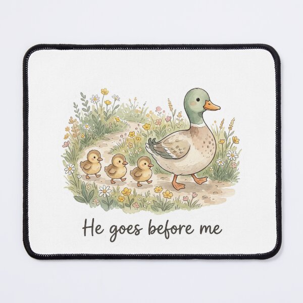 Item preview, Christian Cottagecore Duck Family Tote Bag Deuteronomy 31 He Goes Before Me Bible Verse Gift designed and sold by Small & Beloved.