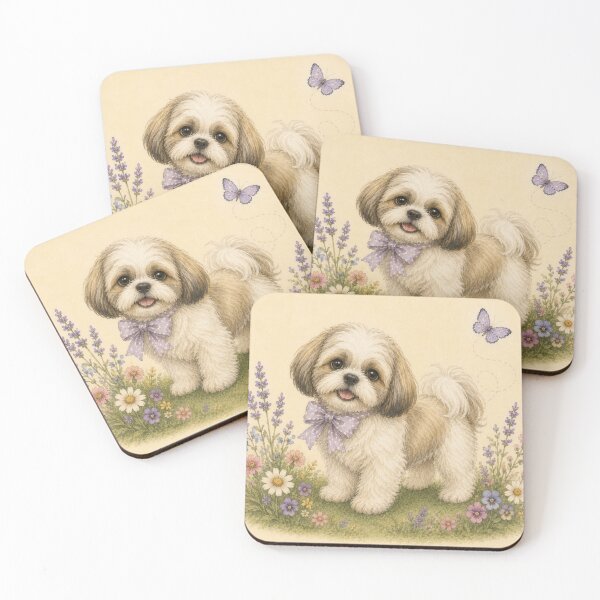 Item preview, Shih Tzu Puppy Dog Floral Baby Nursery Room designed and sold by DogGonePeople.