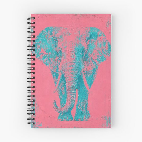 Item preview, Electric Turquoise Elephant — Pink Retro Painting designed and sold by Jandedan.