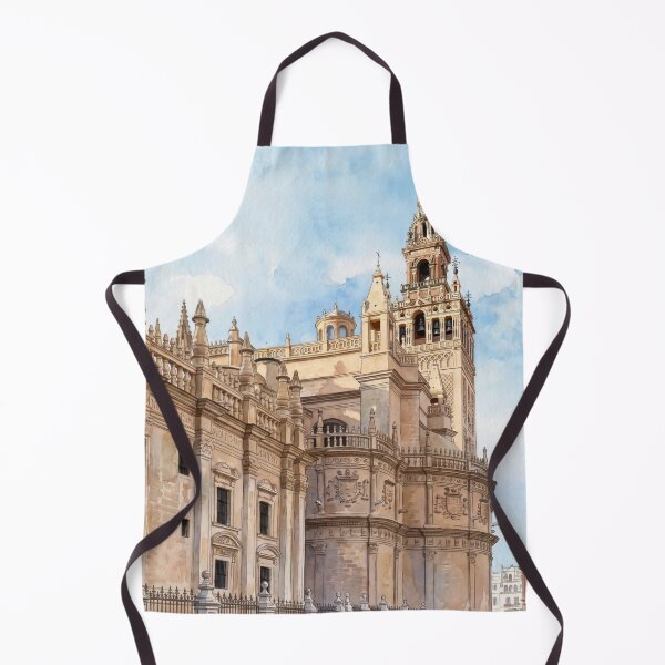 Item preview, Giralda Tower & Cathedral in Watercolor Style — Digital Art Transformation from Real Photography designed and sold by M.ALK.Watercolor.