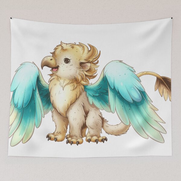 Item preview, Cute Baby Griffin Fantasy Illustration designed and sold by Rutvain.