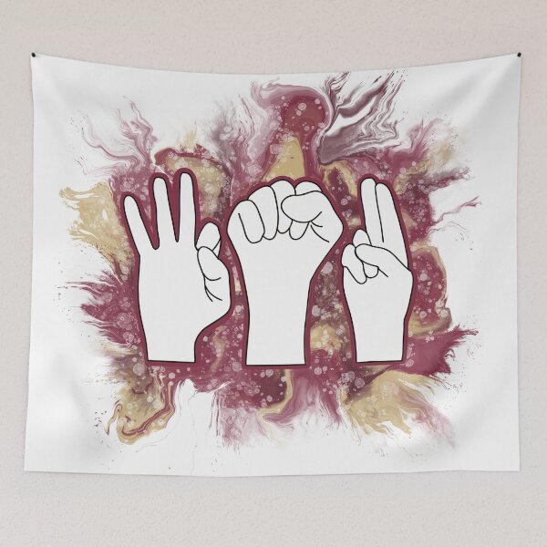 Item preview, ASL- American Sign Language Finger Spelling of F,S, and U designed and sold by PD-Coastal.