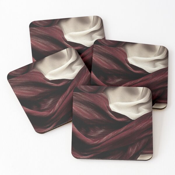 Item preview, Dark Red and Cream Raffled Texture Design designed and sold by ZedColors.