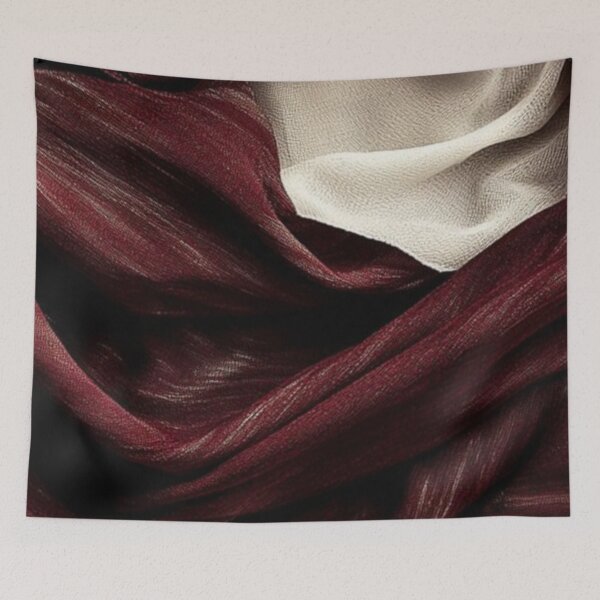 Item preview, Dark Red and Cream Raffled Texture Design designed and sold by ZedColors.