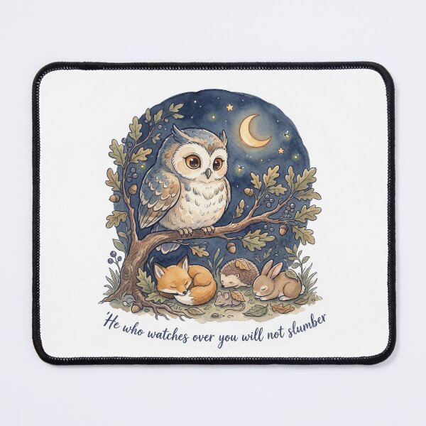 Item preview, Christian Cottagecore Owl Watching Tote Bag Psalm 121 He Who Watches Bible Verse Faith Gift designed and sold by Small & Beloved.