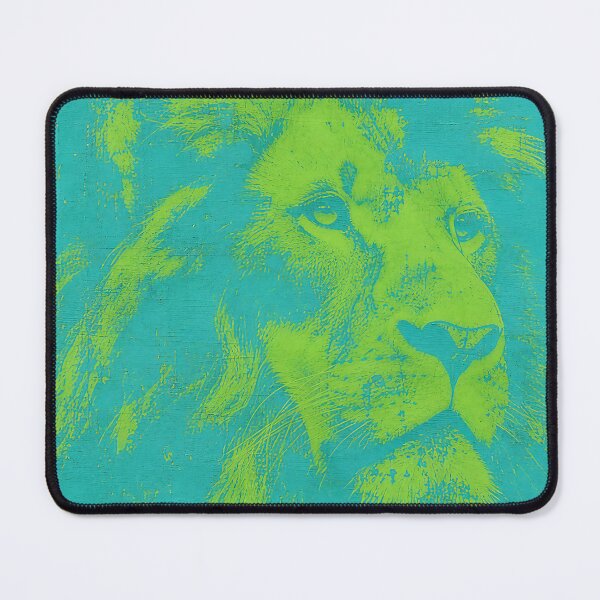 Item preview, Electric Lion — Turquoise Retro Painting designed and sold by Jandedan.