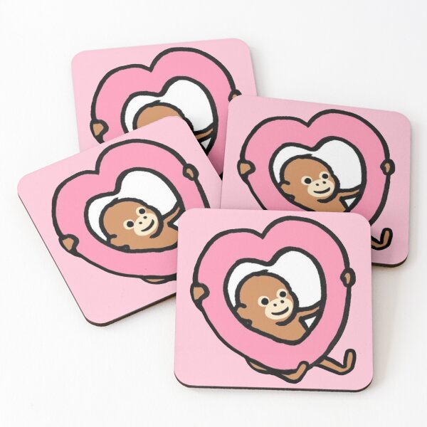 Item preview, Cute Monkey Doodle Heart designed and sold by Spring Things.