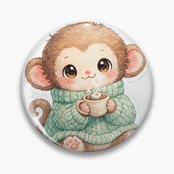 Item preview, Cozy Monkey Sticker designed and sold by CuteStiq.