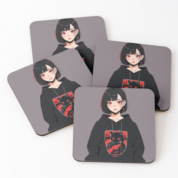 Item preview, Red Neon Eyes Anime Waifu Streetwear Graphic Design designed and sold by AnimDream .