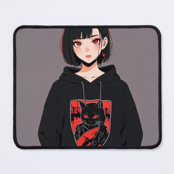 Item preview, Red Neon Eyes Anime Waifu Streetwear Graphic Design designed and sold by AnimDream .