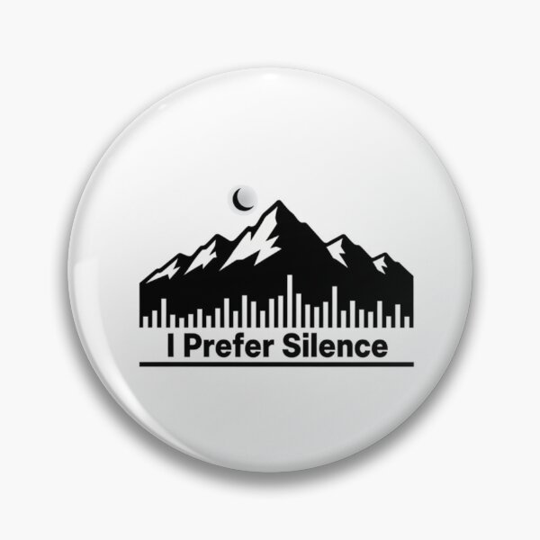 Item preview, I Prefer Silence Mountain Soundwave - Minimalist Introvert Hiking Design designed and sold by VanSum.