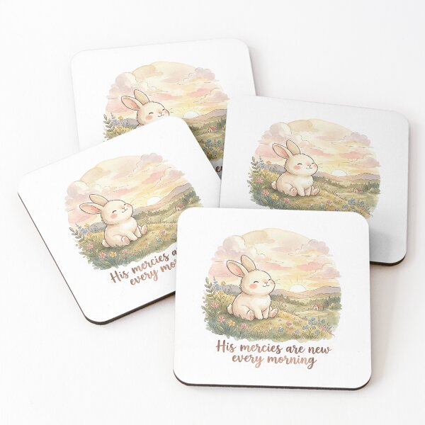 Item preview, Christian Cottagecore Bunny Sunrise Tote Bag Lamentations 3 New Every Morning Bible Verse Gift designed and sold by Small & Beloved.