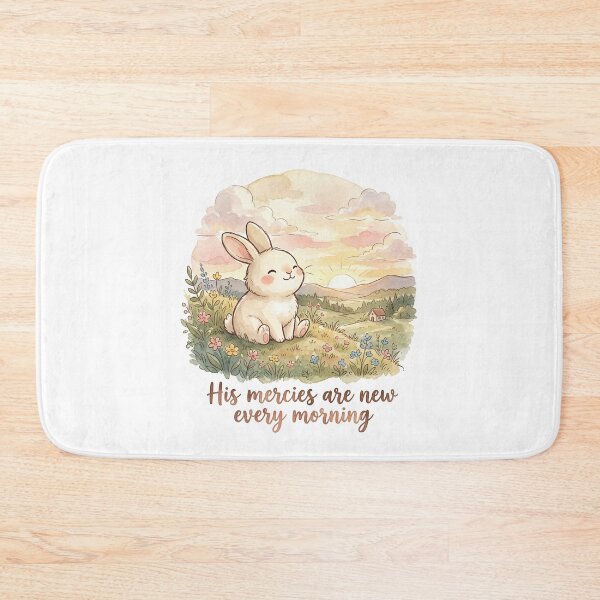 Item preview, Christian Cottagecore Bunny Sunrise Tote Bag Lamentations 3 New Every Morning Bible Verse Gift designed and sold by Small & Beloved.