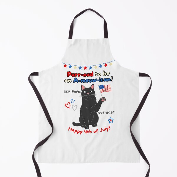 Item preview, 4th of July 250th Purr-oud Black Cat designed and sold by MYCatStuff.