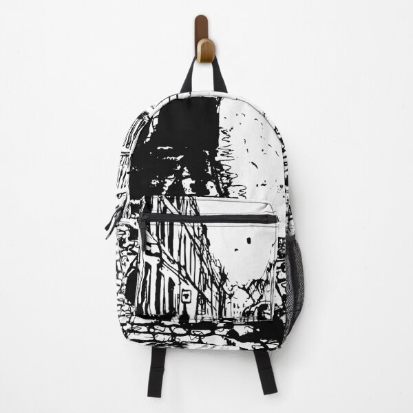 Item preview, Rothenburger Straße, black and white with train – Dresden 01099 designed and sold by UMA Urban Sketch.