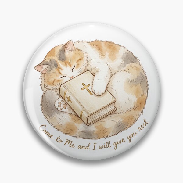 Item preview, Christian Cottagecore Cat Bible Tote Bag Matthew 11 Come to Me Rest Bible Verse Faith Gift designed and sold by Small & Beloved.