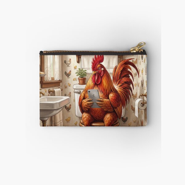 Item preview, Rooster on The Toilet with a Cell Phone designed and sold by DamesStudios.