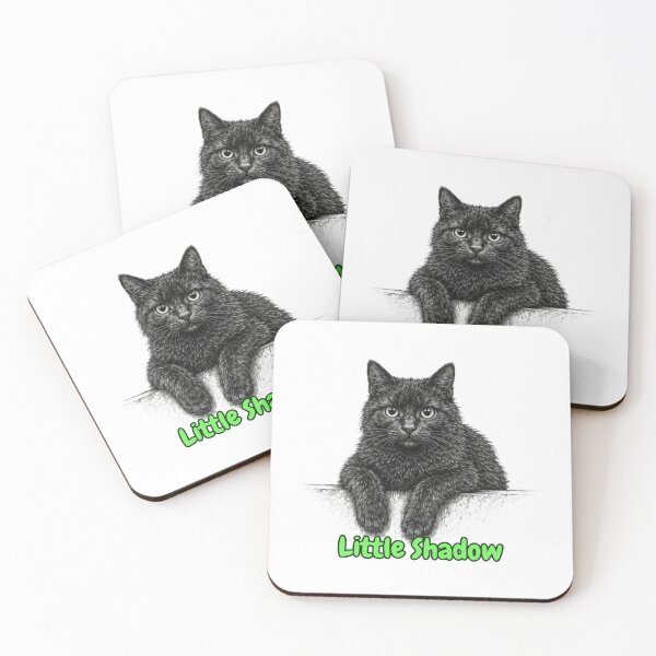 Item preview, Little Shadow Black Kitten Art designed and sold by lumar23.