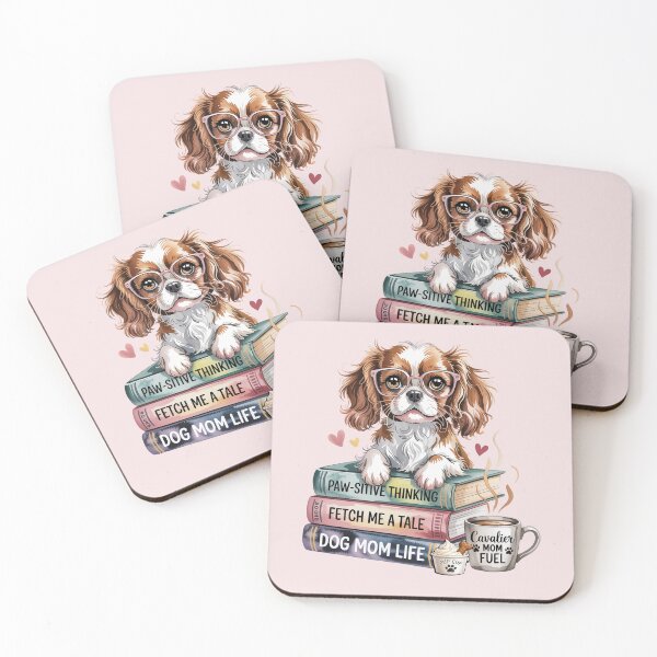 Item preview, Cavalier King Charles Spaniel Dog Mom | Book Lover Coffee Cavalier Mom designed and sold by tamdevo1.