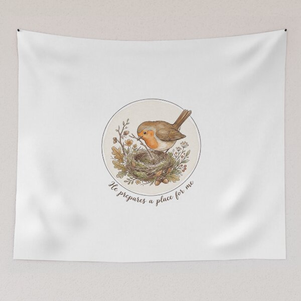 Item preview, Christian Cottagecore Robin Nest Tote Bag John 14 He Prepares a Place Bible Verse Faith Gift designed and sold by Small & Beloved.