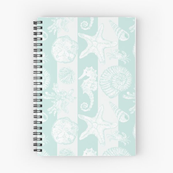 Item preview, Vintage White Washed Sea Life in Seafoam Cabana Stripes designed and sold by PD-Coastal.