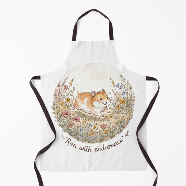 Item preview, Christian Cottagecore Hamster Wildflowers Tote Bag Hebrews 12 Run With Endurance Bible Verse designed and sold by Small & Beloved.