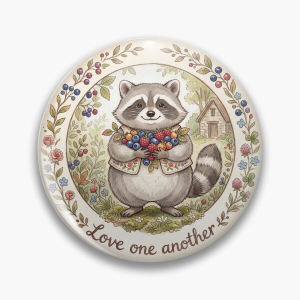 Item preview, Christian Cottagecore Raccoon Berries Tote Bag John 13 Love One Another Bible Verse Faith Gift designed and sold by Small & Beloved.