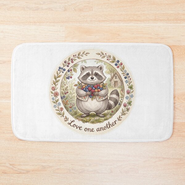 Item preview, Christian Cottagecore Raccoon Berries Tote Bag John 13 Love One Another Bible Verse Faith Gift designed and sold by Small & Beloved.