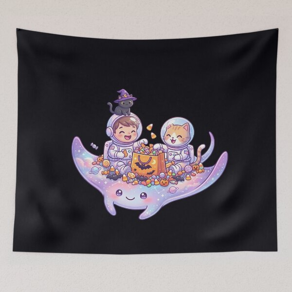 Item preview, Cosmic Trick-or-Treat Kawaii Adventure designed and sold by MHArtSpace.
