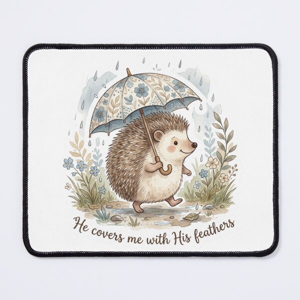 Item preview, Christian Cottagecore Hedgehog Umbrella Tote Bag Psalm 91 He Covers Me Bible Verse Faith Gift designed and sold by Small & Beloved.
