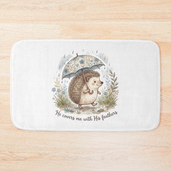 Item preview, Christian Cottagecore Hedgehog Umbrella Tote Bag Psalm 91 He Covers Me Bible Verse Faith Gift designed and sold by Small & Beloved.