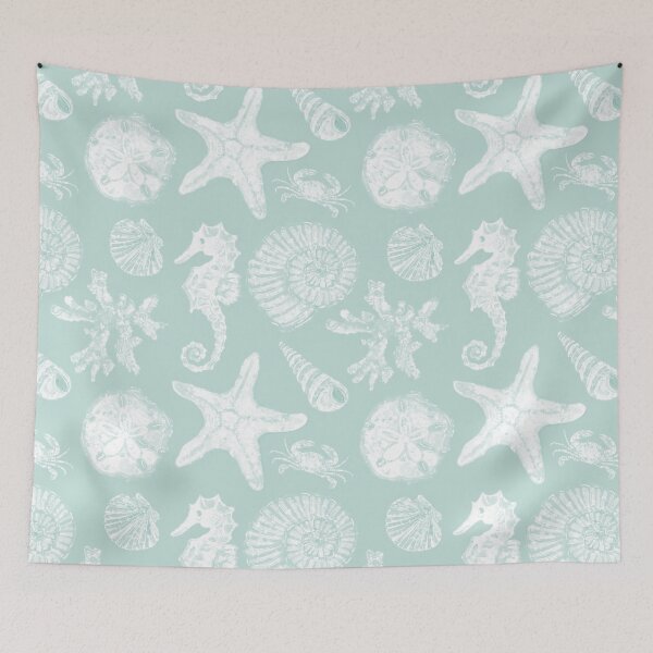 Item preview,  Vintage White Washed Sea Life in Seafoam  designed and sold by PD-Coastal.