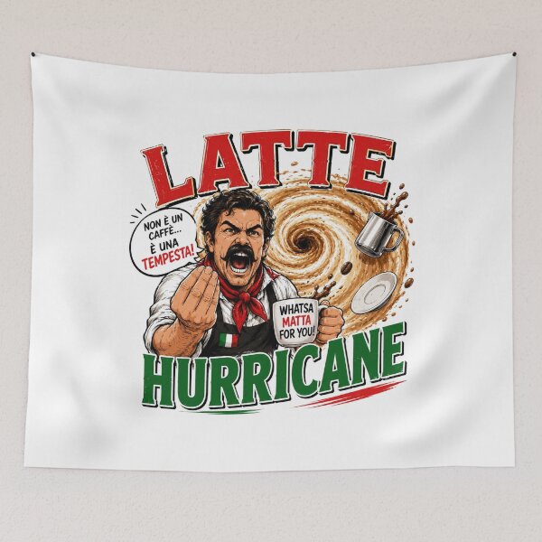 Item preview, Latte Hurricane - Whatsa Matta For You!  - Funny Italian Coffee Shirt designed and sold by NinaJG007.