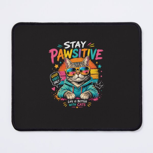 Item preview, Stay Pawsitive Cat designed and sold by AchraffPrint.