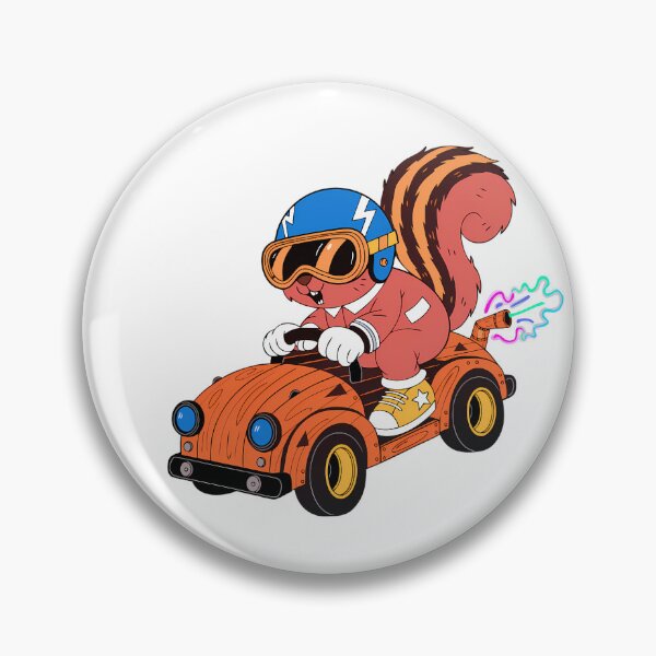 Item preview, Lightning Bolt Squirrel Speedster - Classic Retro Cartoon Racer designed and sold by ArtistryPulse90.