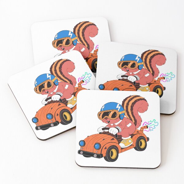 Item preview, Lightning Bolt Squirrel Speedster - Classic Retro Cartoon Racer designed and sold by ArtistryPulse90.