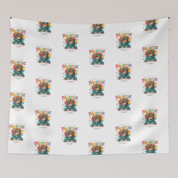 Item preview, Stay Pawsitive Cat designed and sold by AchraffPrint.