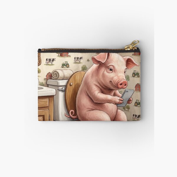 Item preview, Piggy on a Toilet designed and sold by DamesStudios.