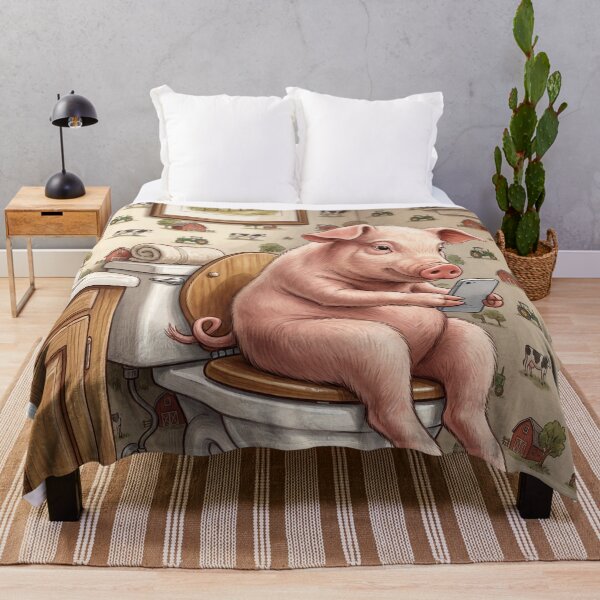 Item preview, Piggy on a Toilet designed and sold by DamesStudios.