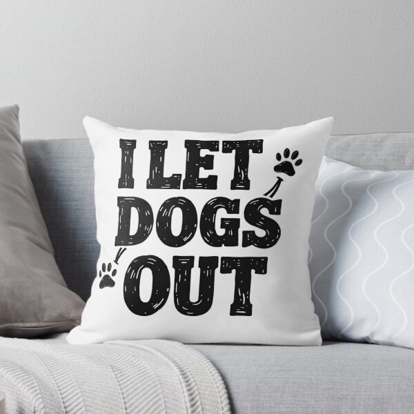 Item preview, I let dogs out with paw prints and arrows designed and sold by Prints by Mat.