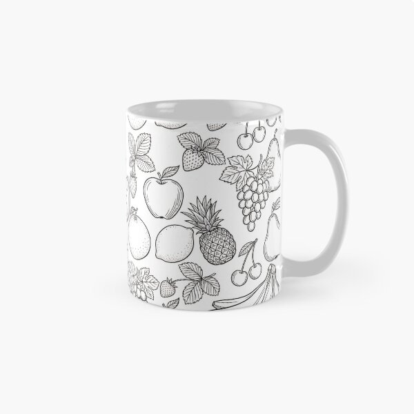 Item preview, Tropical fruit line art pattern designed and sold by BlueBerry45.