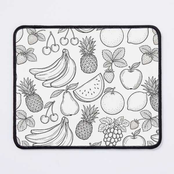 Item preview, Tropical fruit line art pattern designed and sold by BlueBerry45.