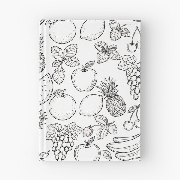 Item preview, Tropical fruit line art pattern designed and sold by BlueBerry45.