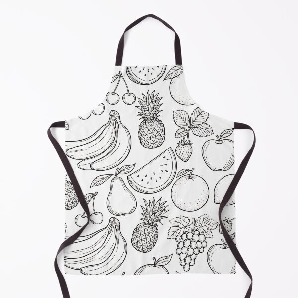 Item preview, Tropical fruit line art pattern designed and sold by BlueBerry45.
