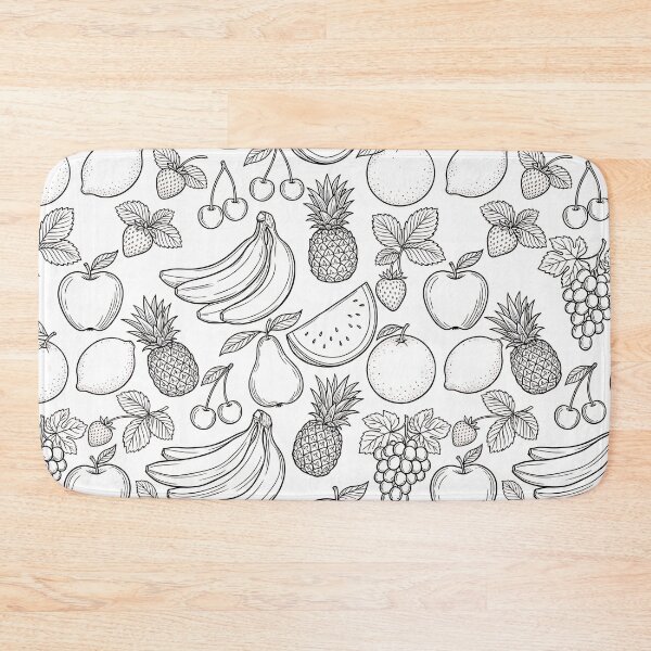 Item preview, Tropical fruit line art pattern designed and sold by BlueBerry45.
